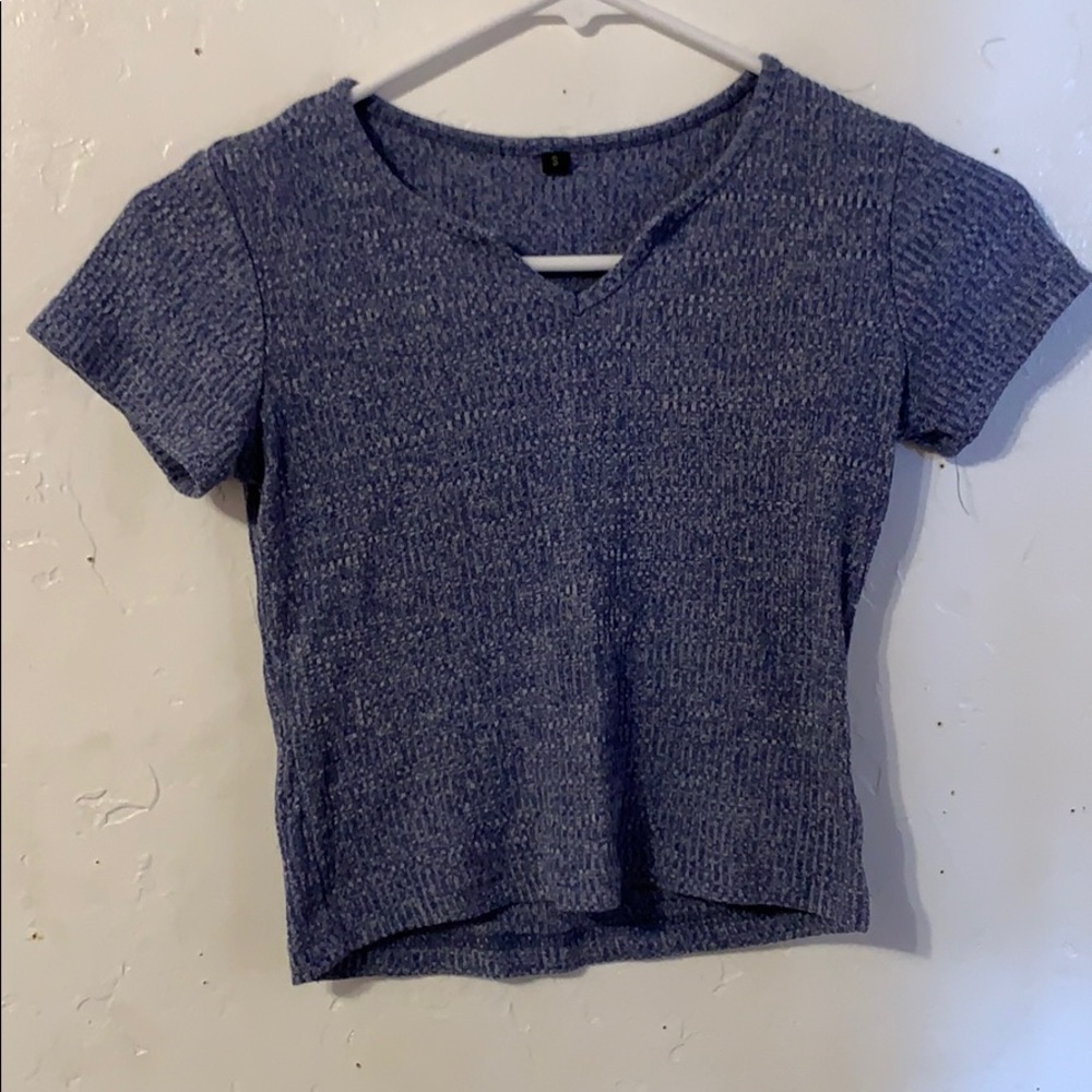 Blue crop top